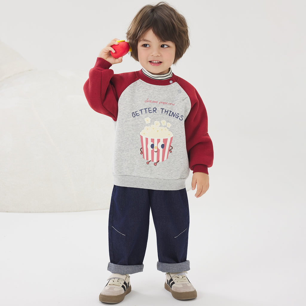 Fake Two-Piece Color-Block Pullover Sweatshirt