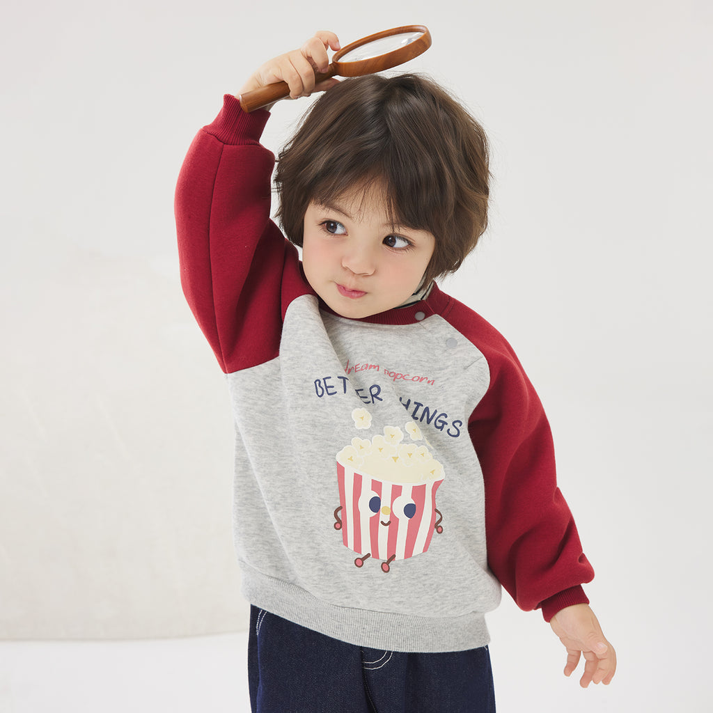 Fake Two-Piece Color-Block Pullover Sweatshirt
