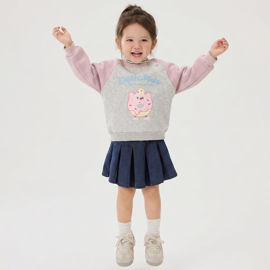 Fake Two-Piece Color-Block Pullover Sweatshirt