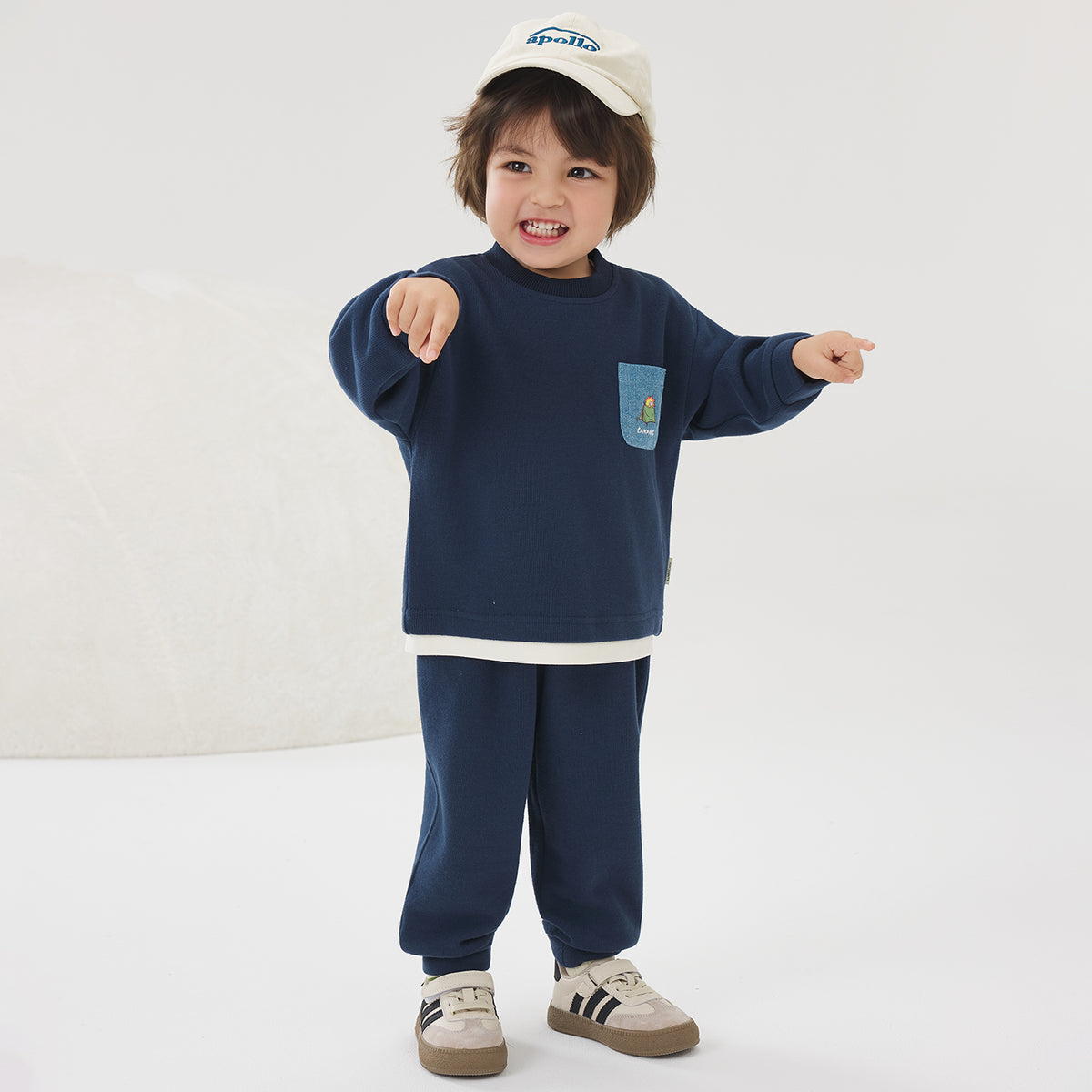 Fake Two-Piece Sweatshirt Set