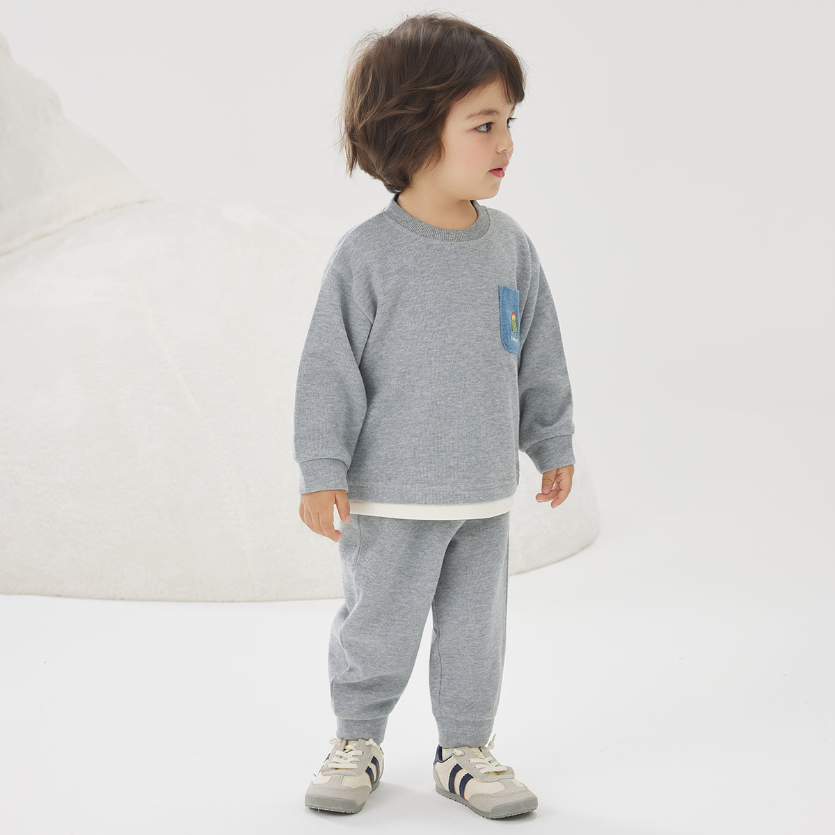 Fake Two-Piece Sweatshirt Set