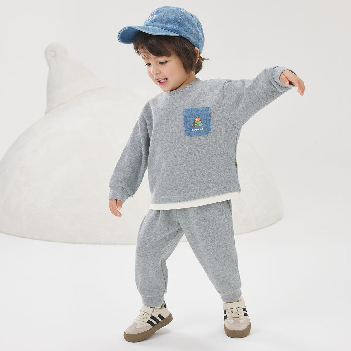 Fake Two-Piece Sweatshirt Set