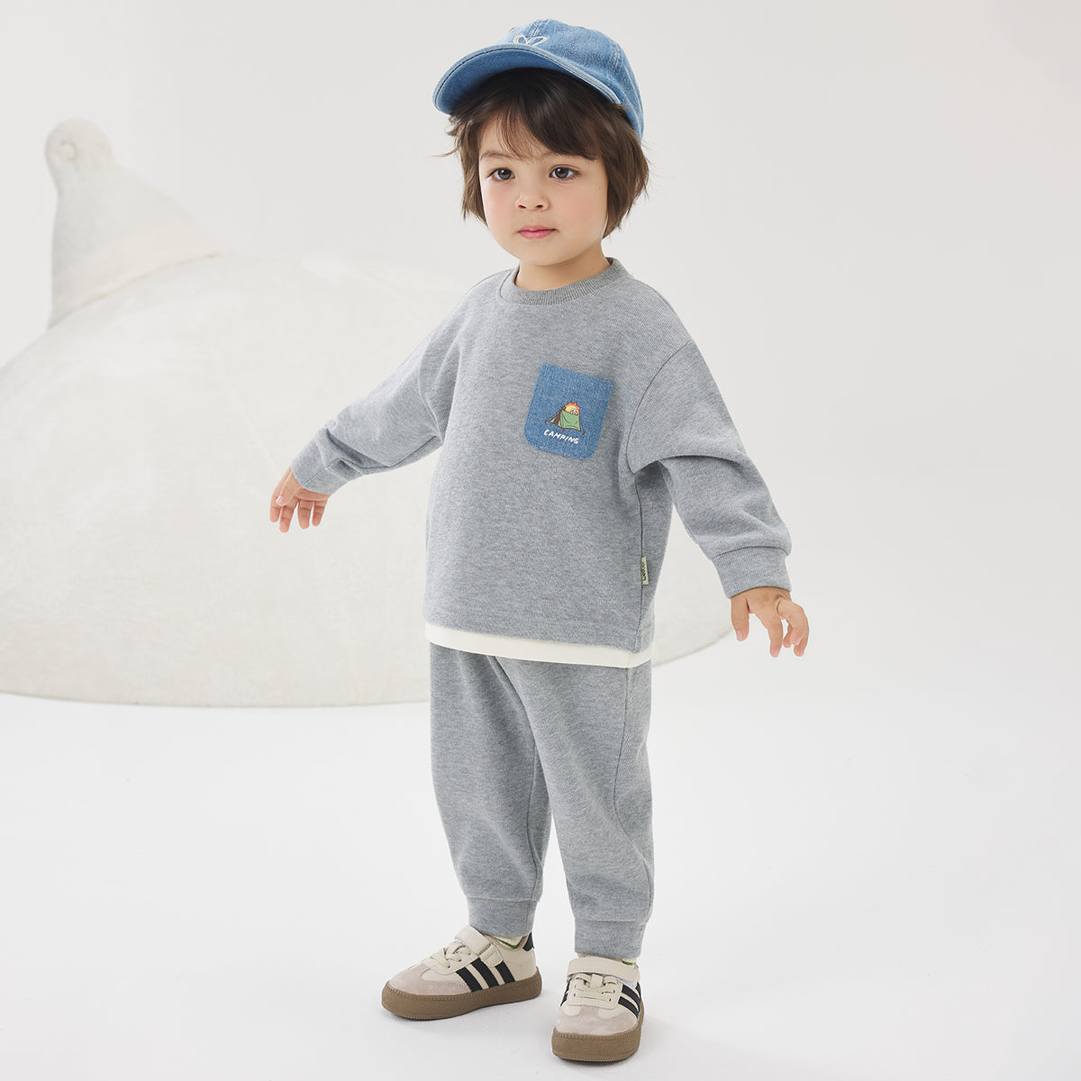 Fake Two-Piece Sweatshirt Set