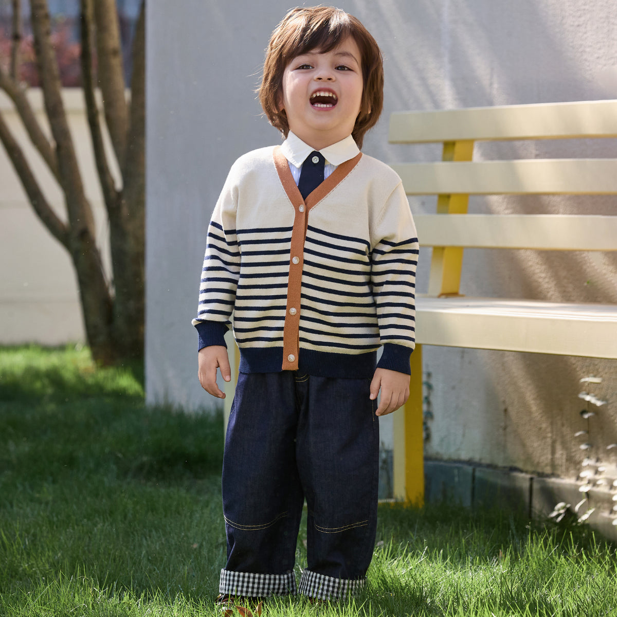 Striped Knit Cardigan
