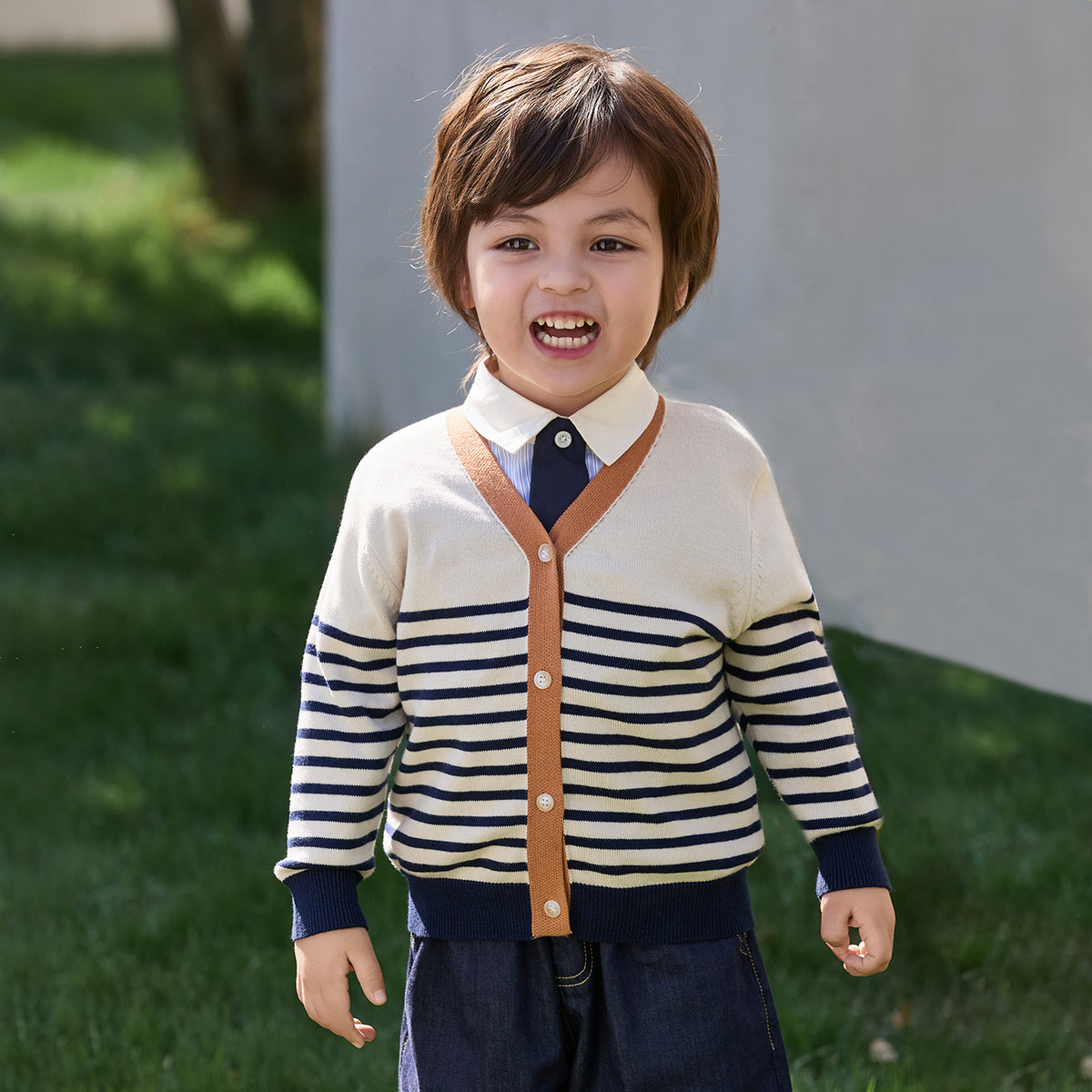 Striped Knit Cardigan