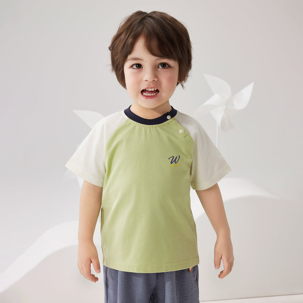 Minimalist Color-Block Short Sleeve Top