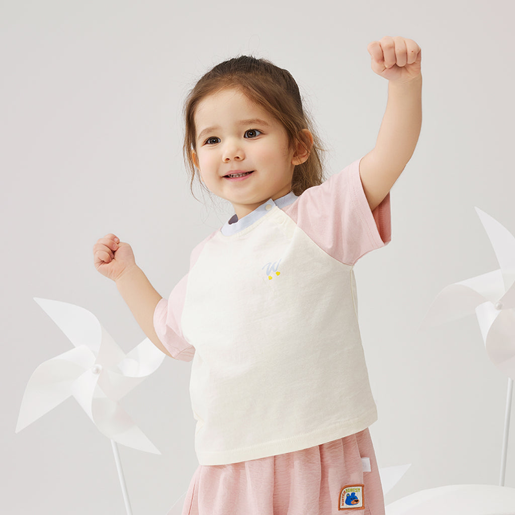 Minimalist Color-Block Short Sleeve Top