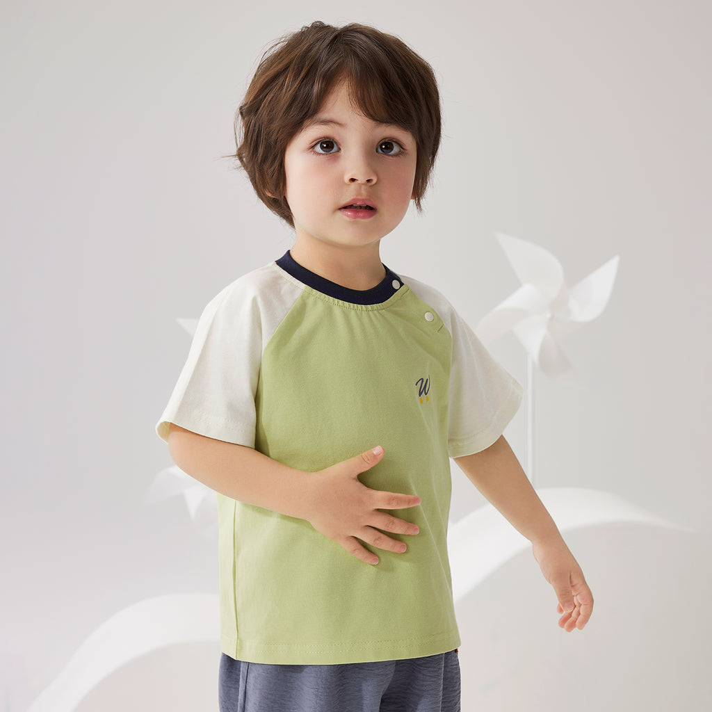 Minimalist Color-Block Short Sleeve Top