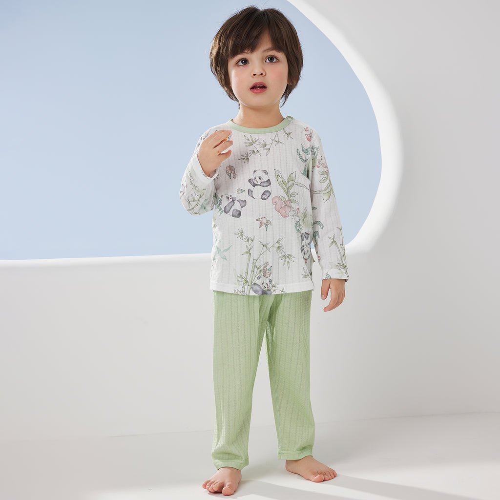 100% Cotton Jacquard Jersey Long Sleeve Set