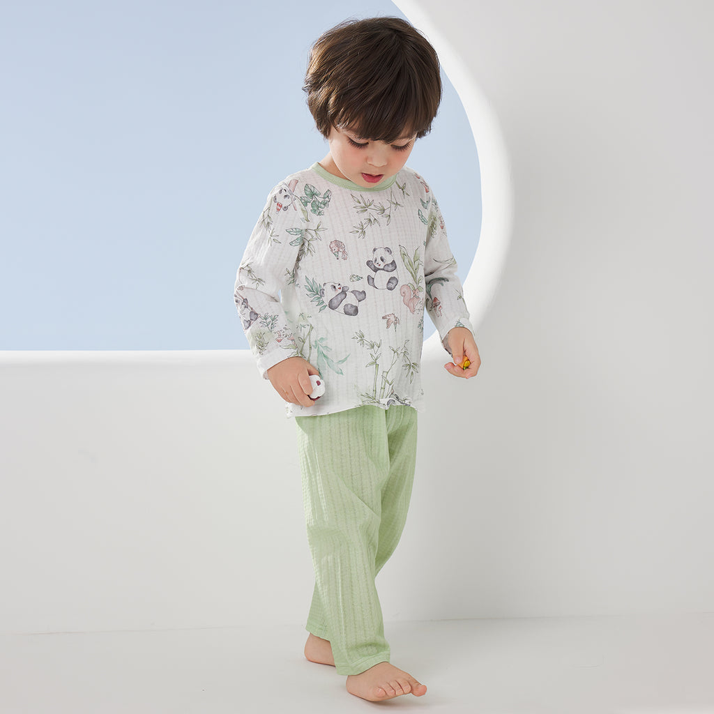 100% Cotton Jacquard Jersey Long Sleeve Set