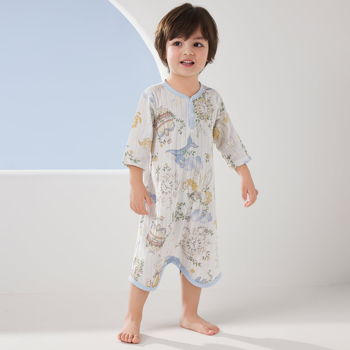 100% Cotton Jacquard Jersey Short Sleeve Pajamas