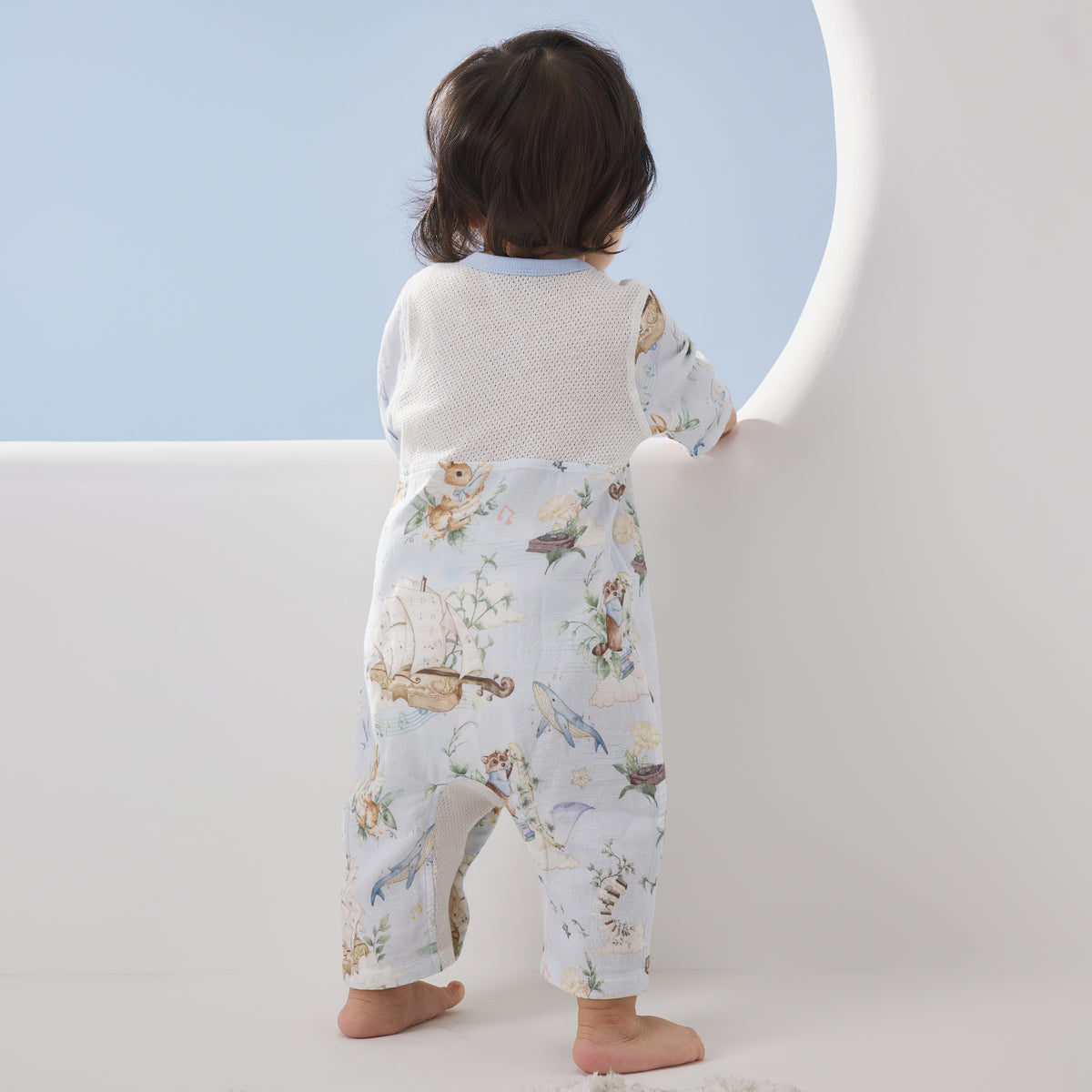 Muslin 3/4 Sleeve Romper
