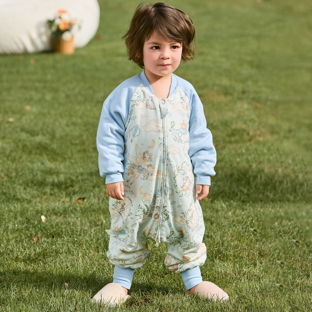 Interlock Contrast-Sleeve Split-Leg Sleep Sack