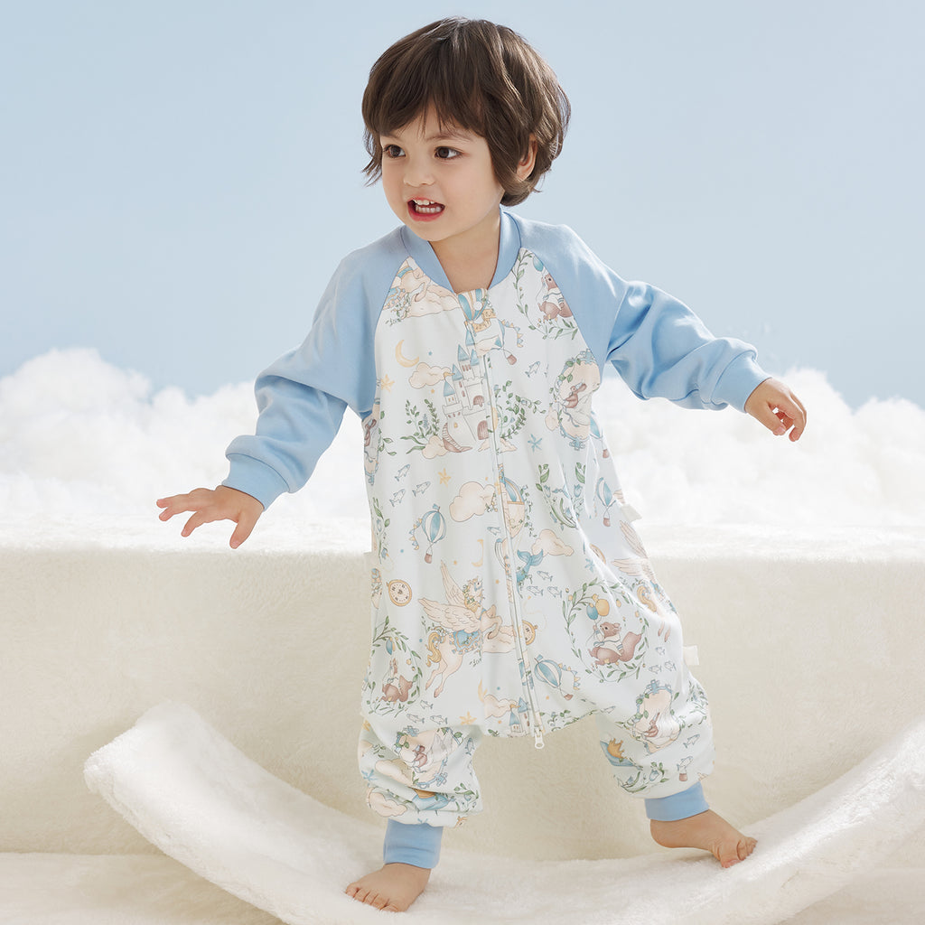 Interlock Contrast-Sleeve Split-Leg Sleep Sack