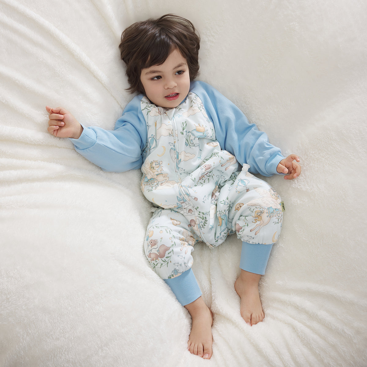 Interlock Contrast-Sleeve Split-Leg Sleep Sack