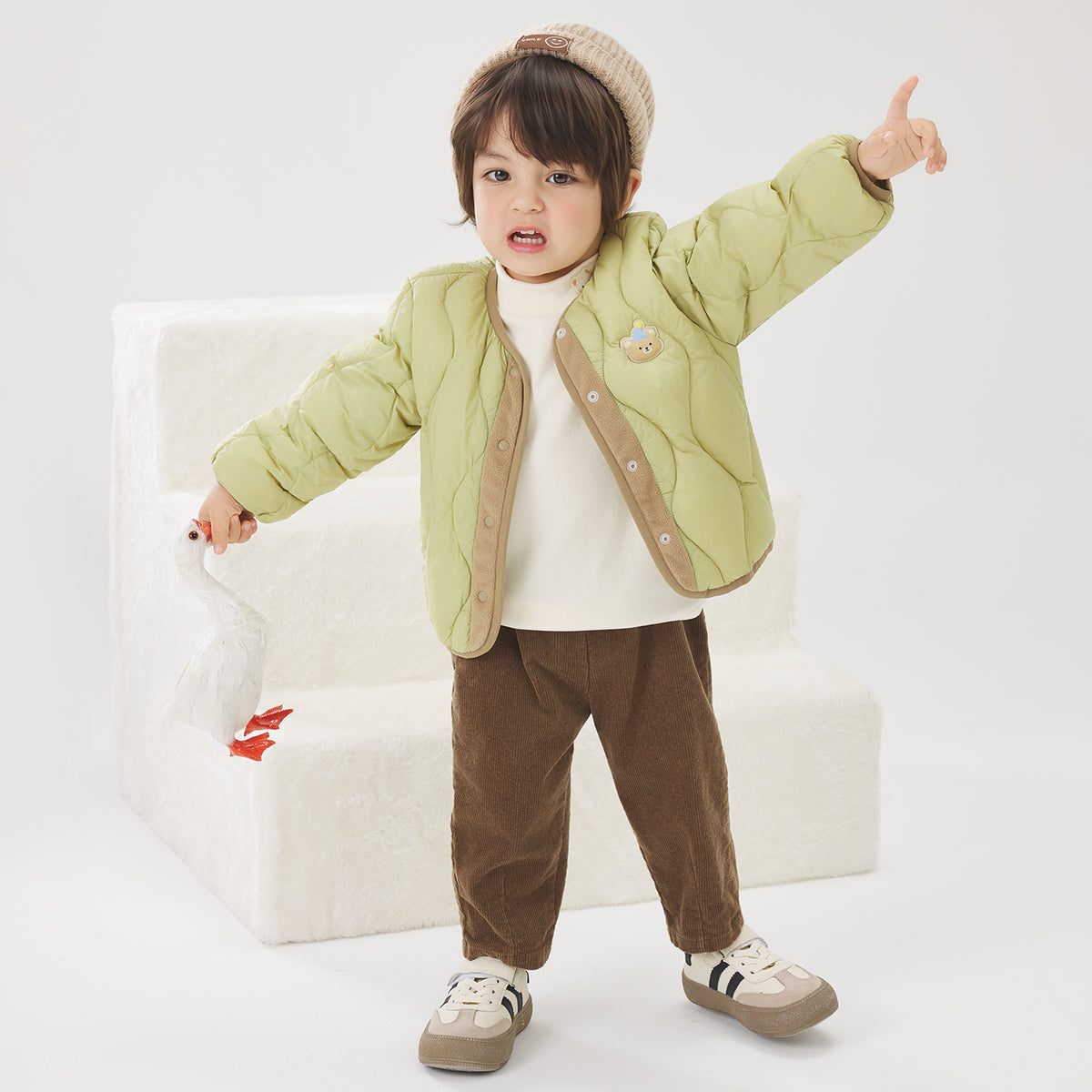 Color-Block Lightweight Down Jacket