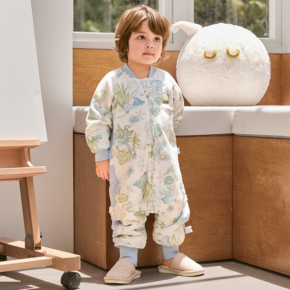 Interlock Side-Panel Long Sleeve Split-Leg Sleep Sack