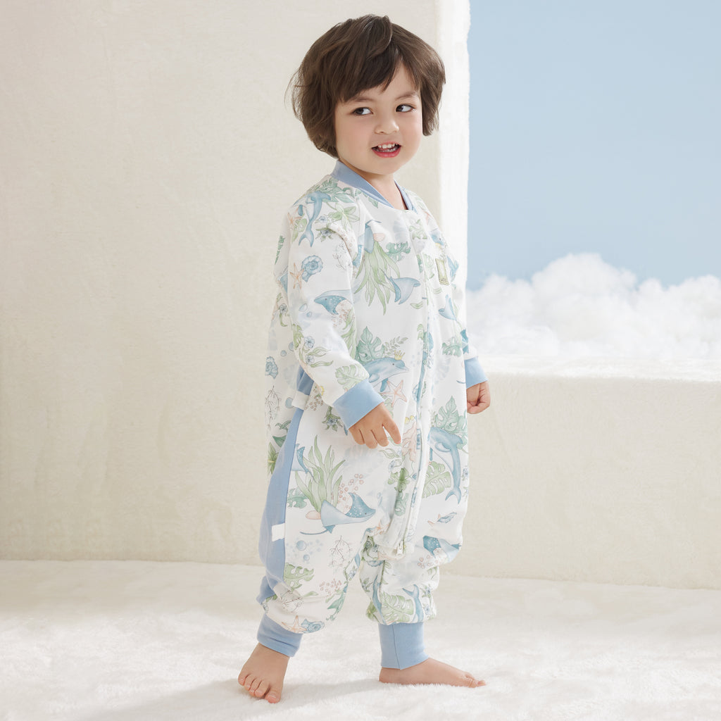Interlock Side-Panel Long Sleeve Split-Leg Sleep Sack