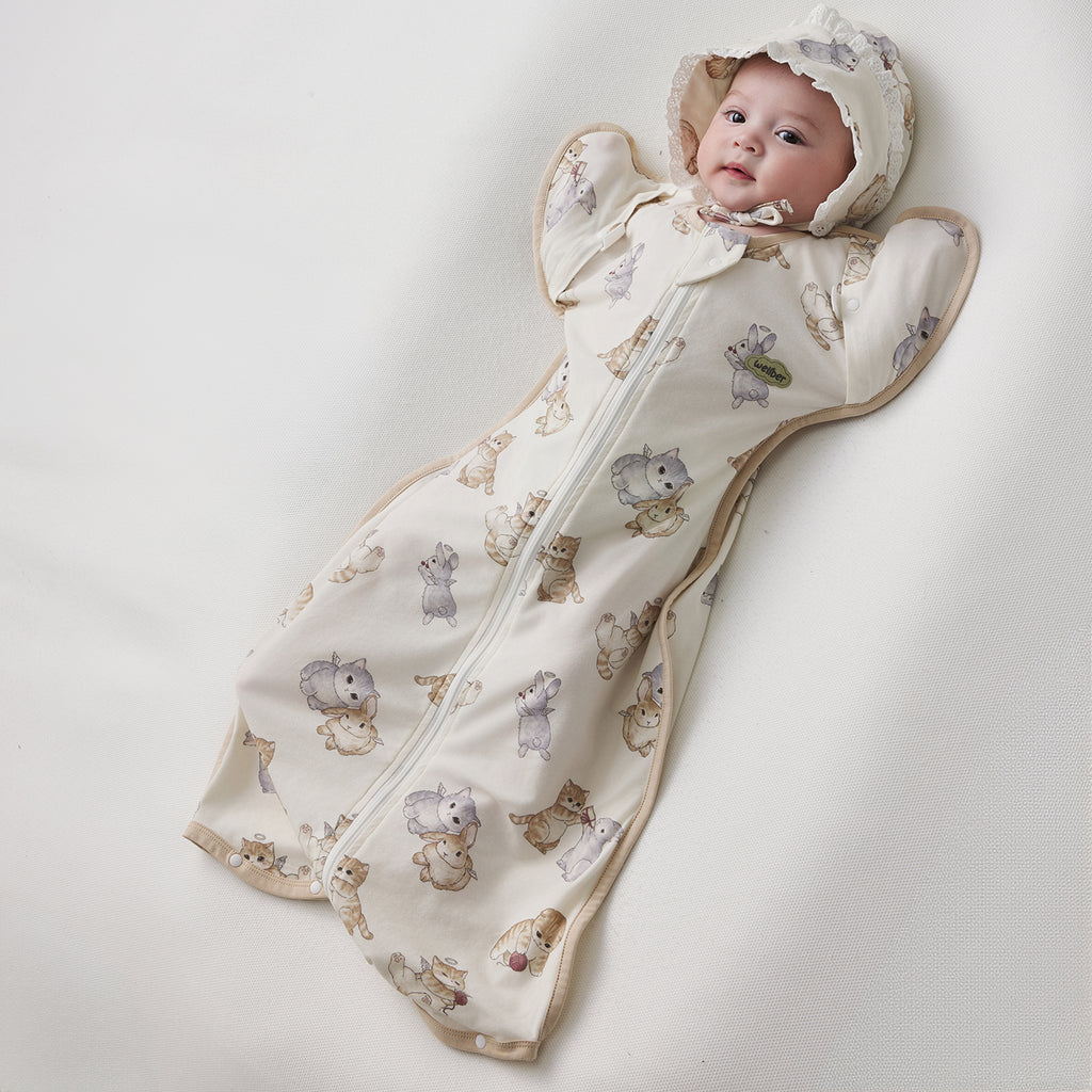 Cotton-Spandex Jersey Arms-Up Sleep Sack