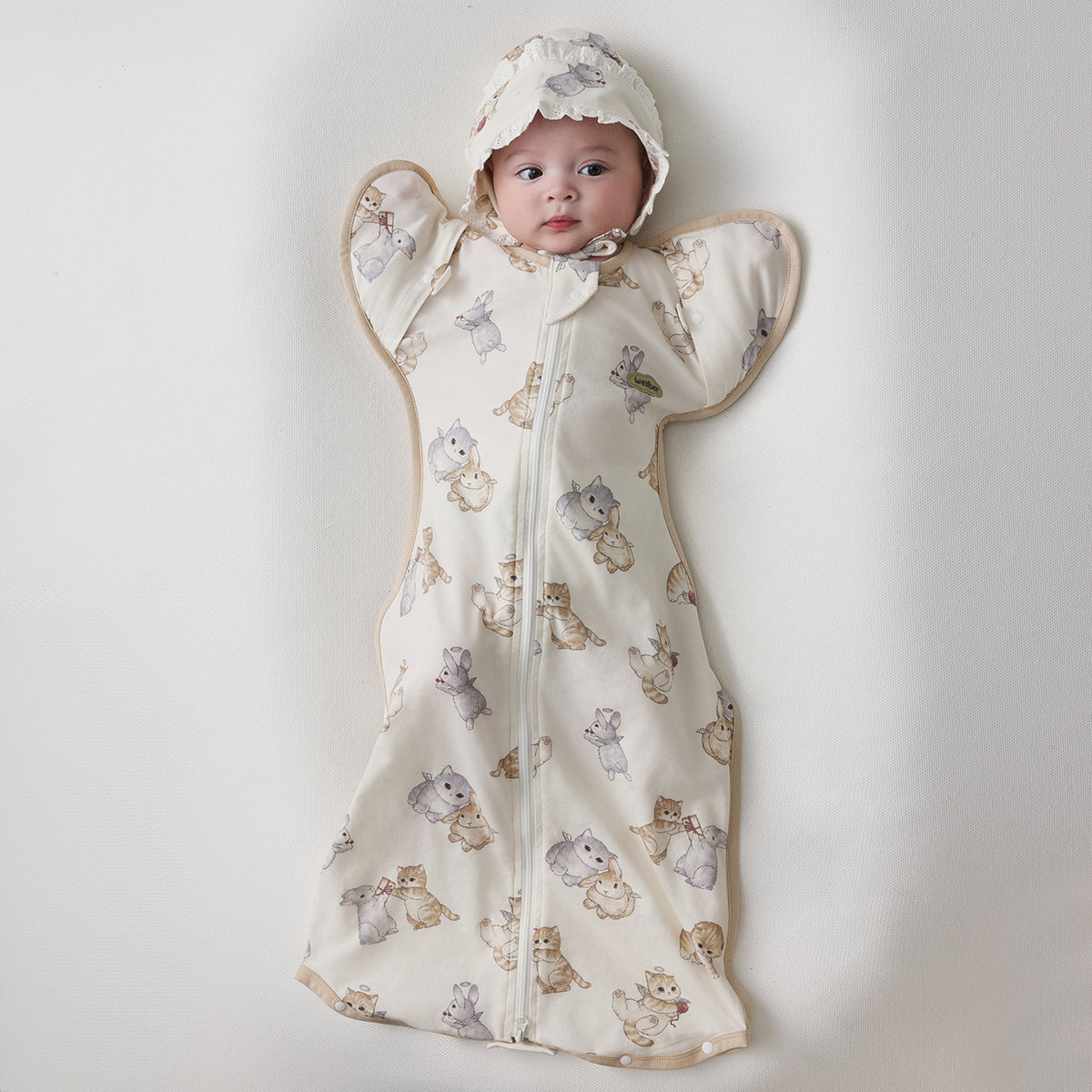 Cotton-Spandex Jersey Arms-Up Sleep Sack