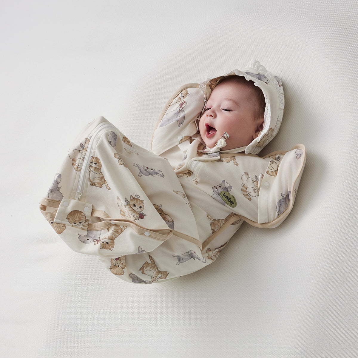 Cotton-Spandex Jersey Arms-Up Sleep Sack
