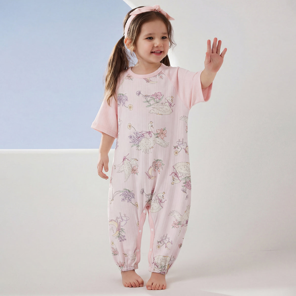Ribbed Jersey 3/4 Sleeve Pajamas