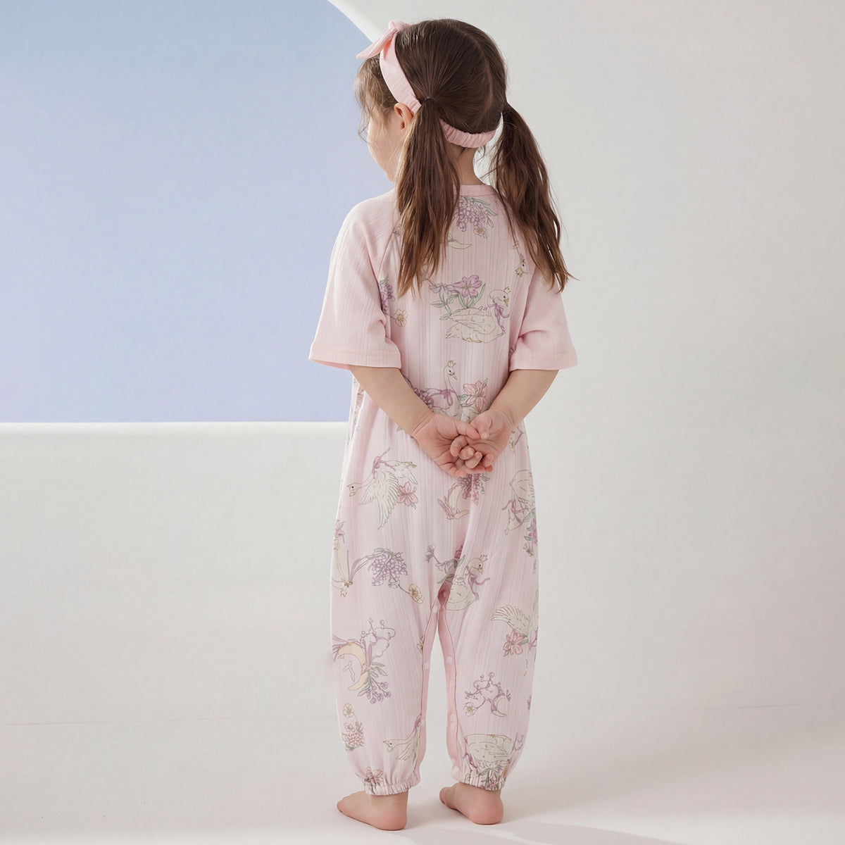 Ribbed Jersey 3/4 Sleeve Pajamas