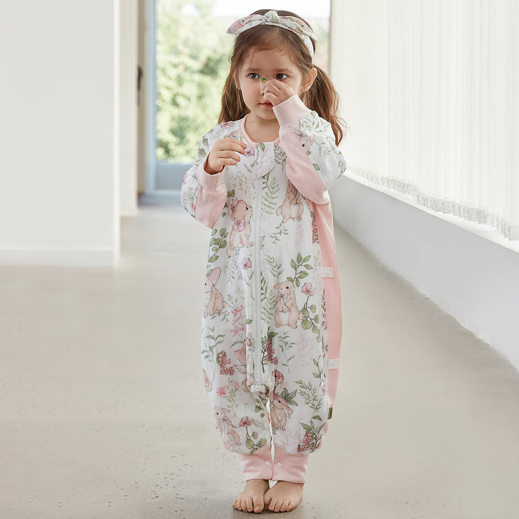 6-Layer Front 4-Layer Back Muslin Long Sleeve Split-Leg Sleep Sack
