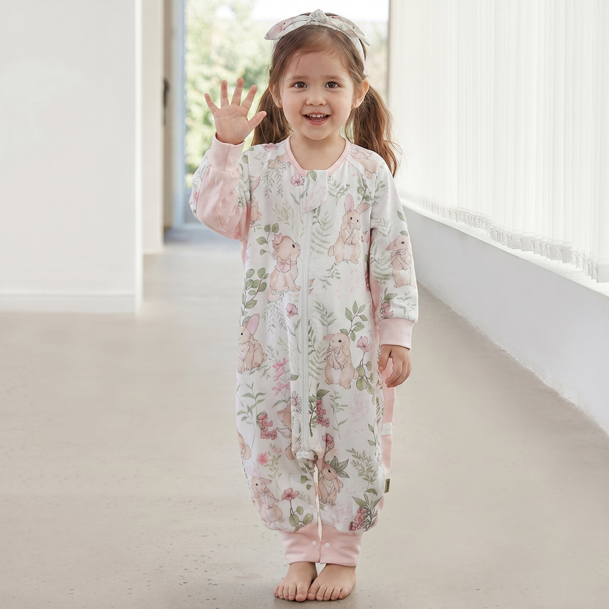 6-Layer Front 4-Layer Back Muslin Long Sleeve Split-Leg Sleep Sack