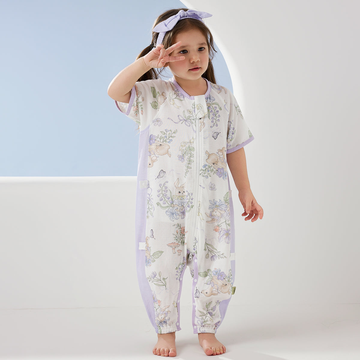 2-Layer Muslin Short Sleeve Split-Leg Sleep Sack