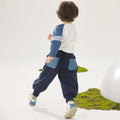 Knit Loose Color-Block Jogger Pants