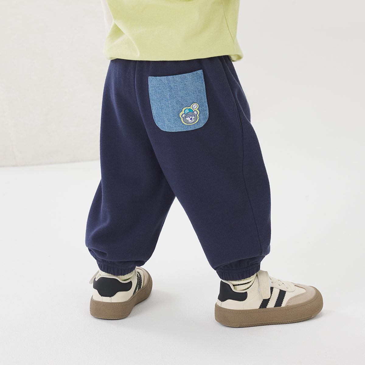 Contrast Pocket Casual Pants
