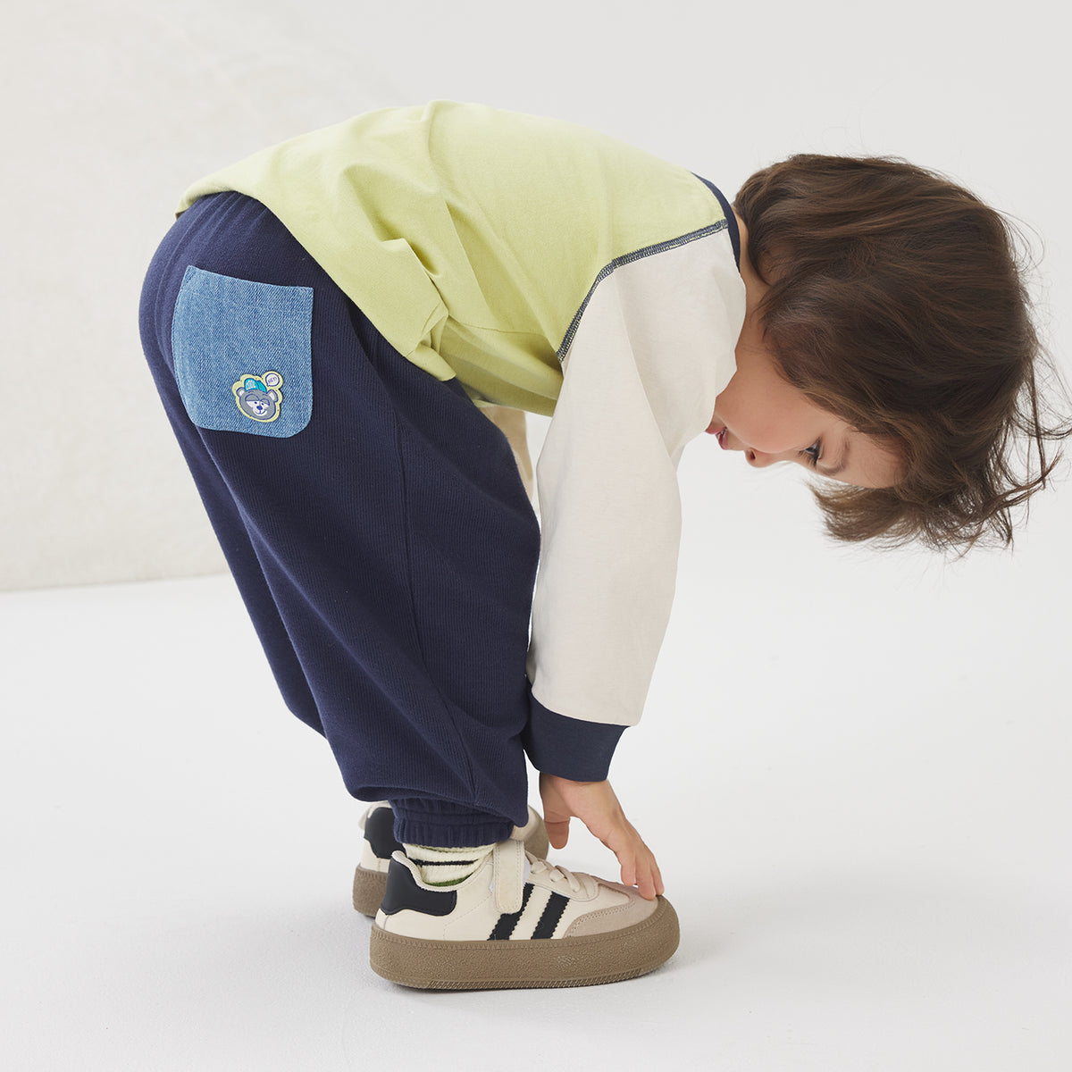 Contrast Pocket Casual Pants