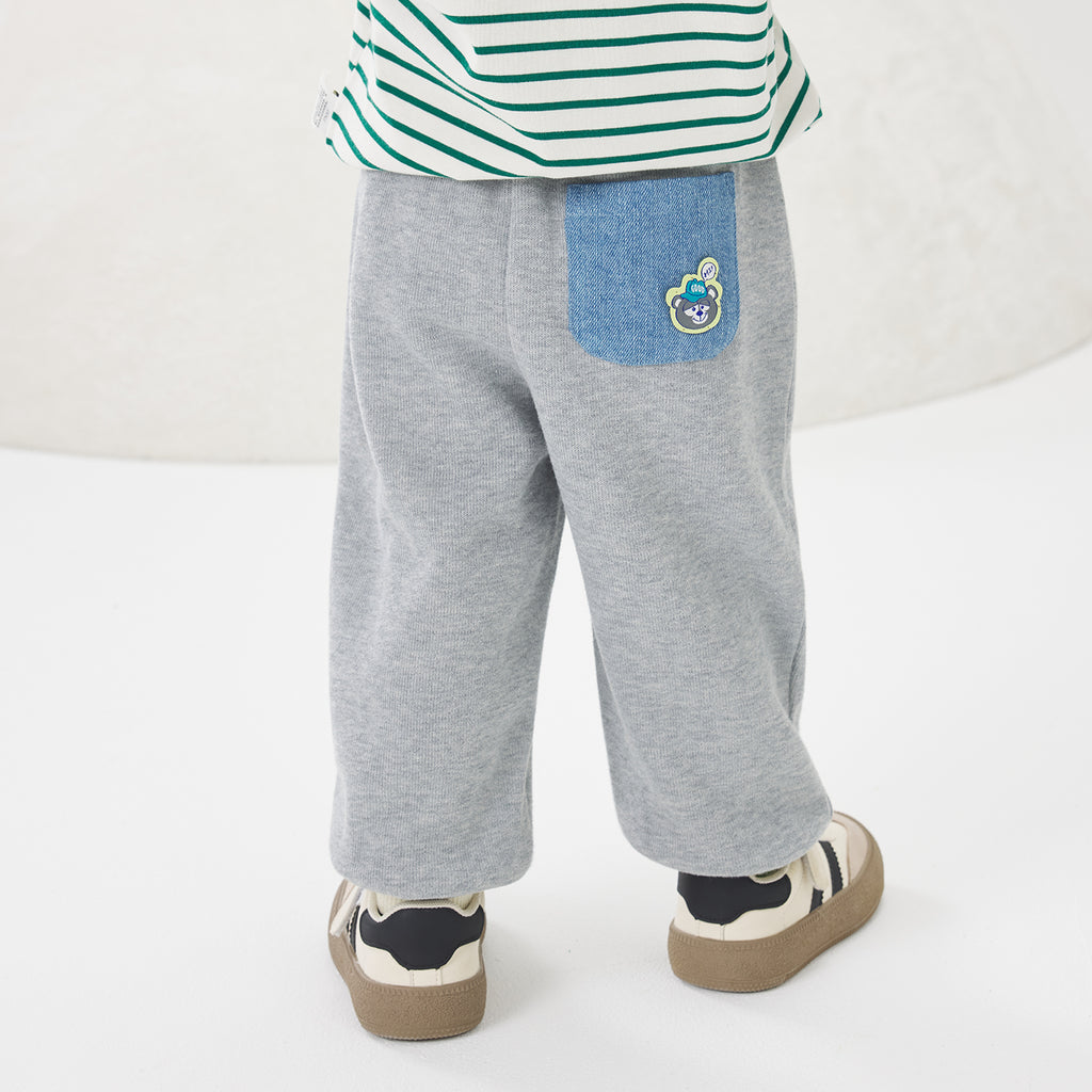 Contrast Pocket Casual Pants