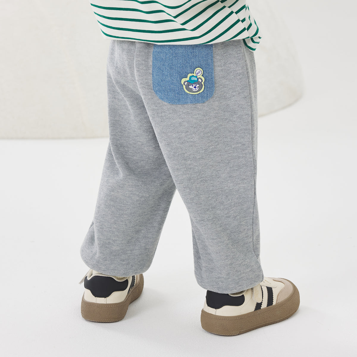Contrast Pocket Casual Pants
