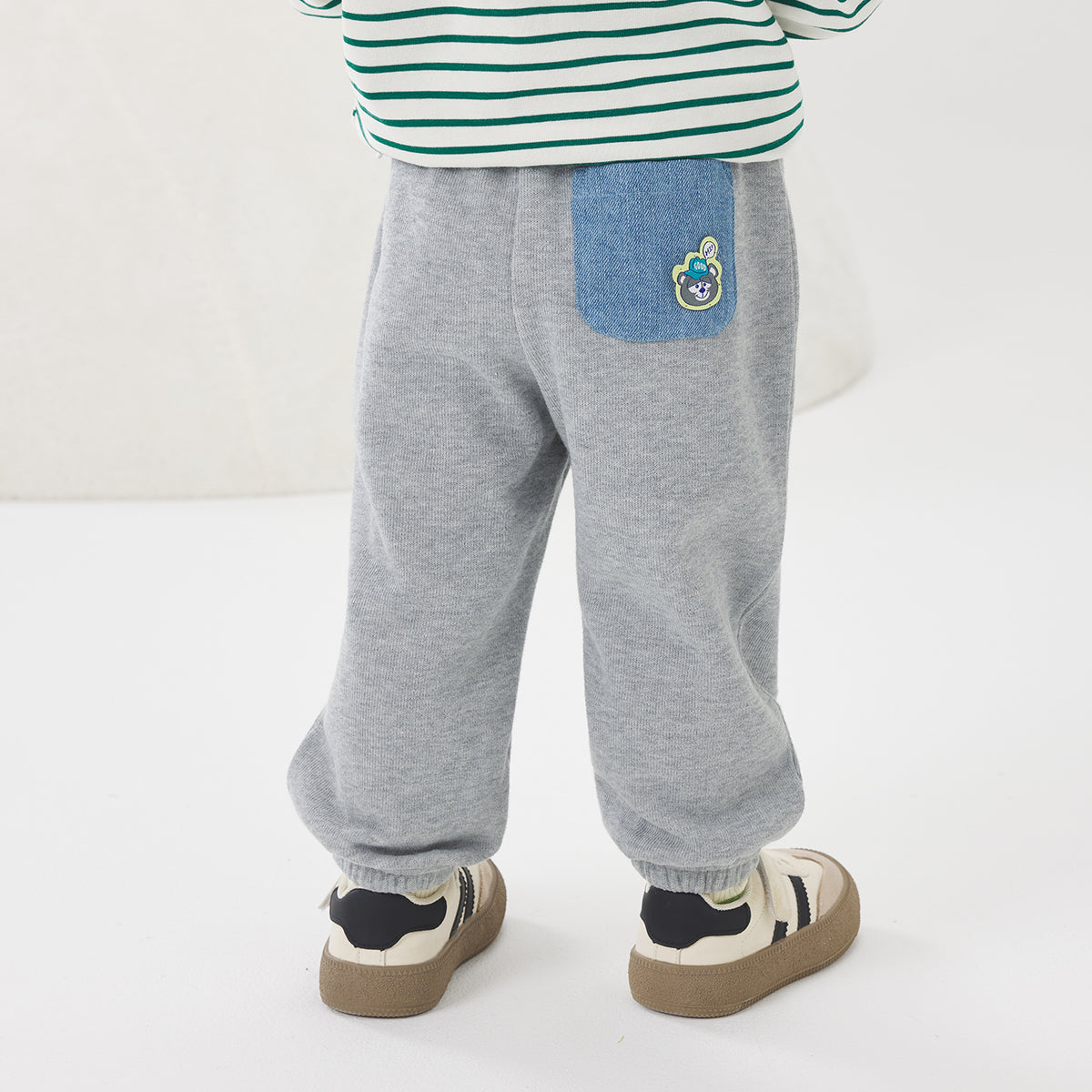 Contrast Pocket Casual Pants