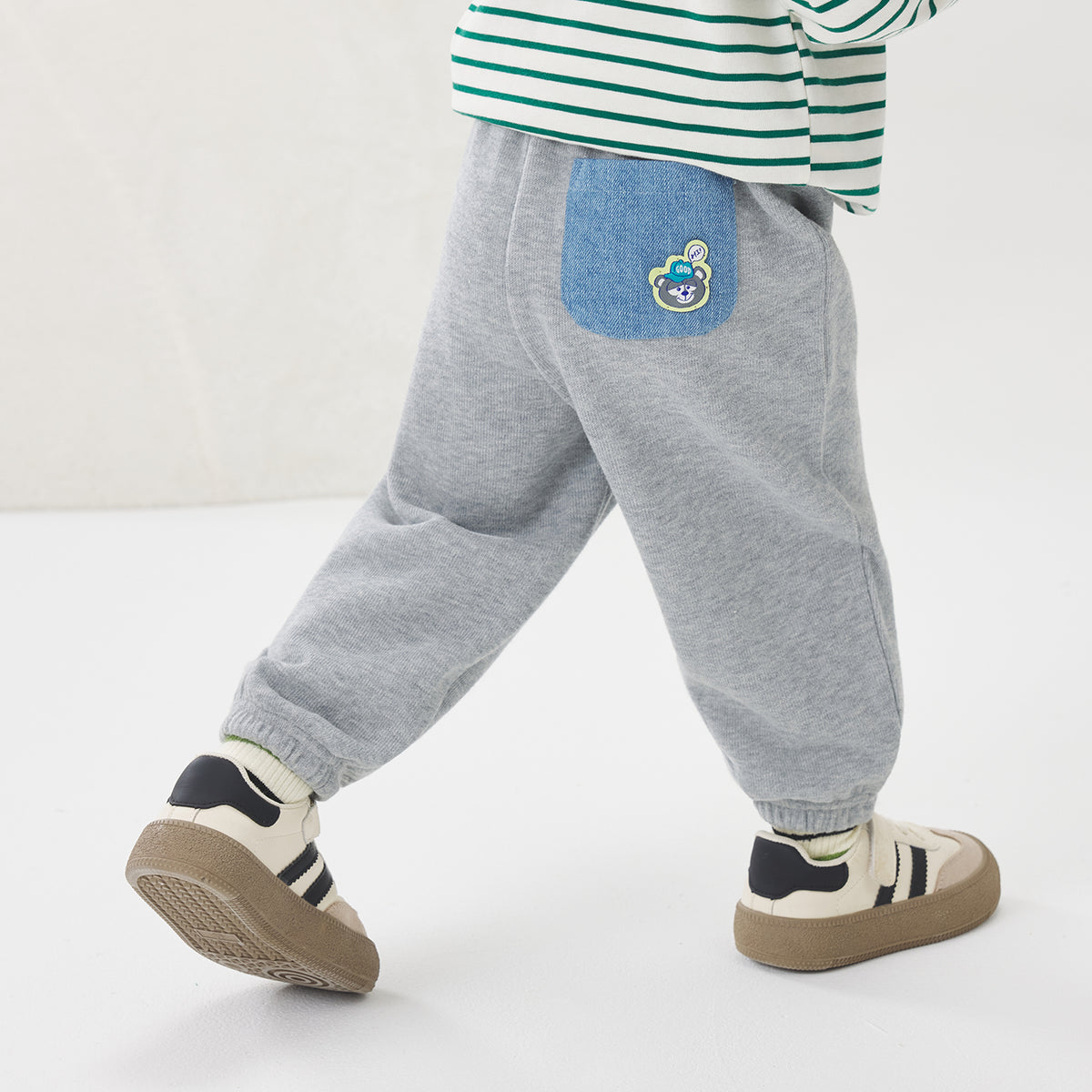 Contrast Pocket Casual Pants
