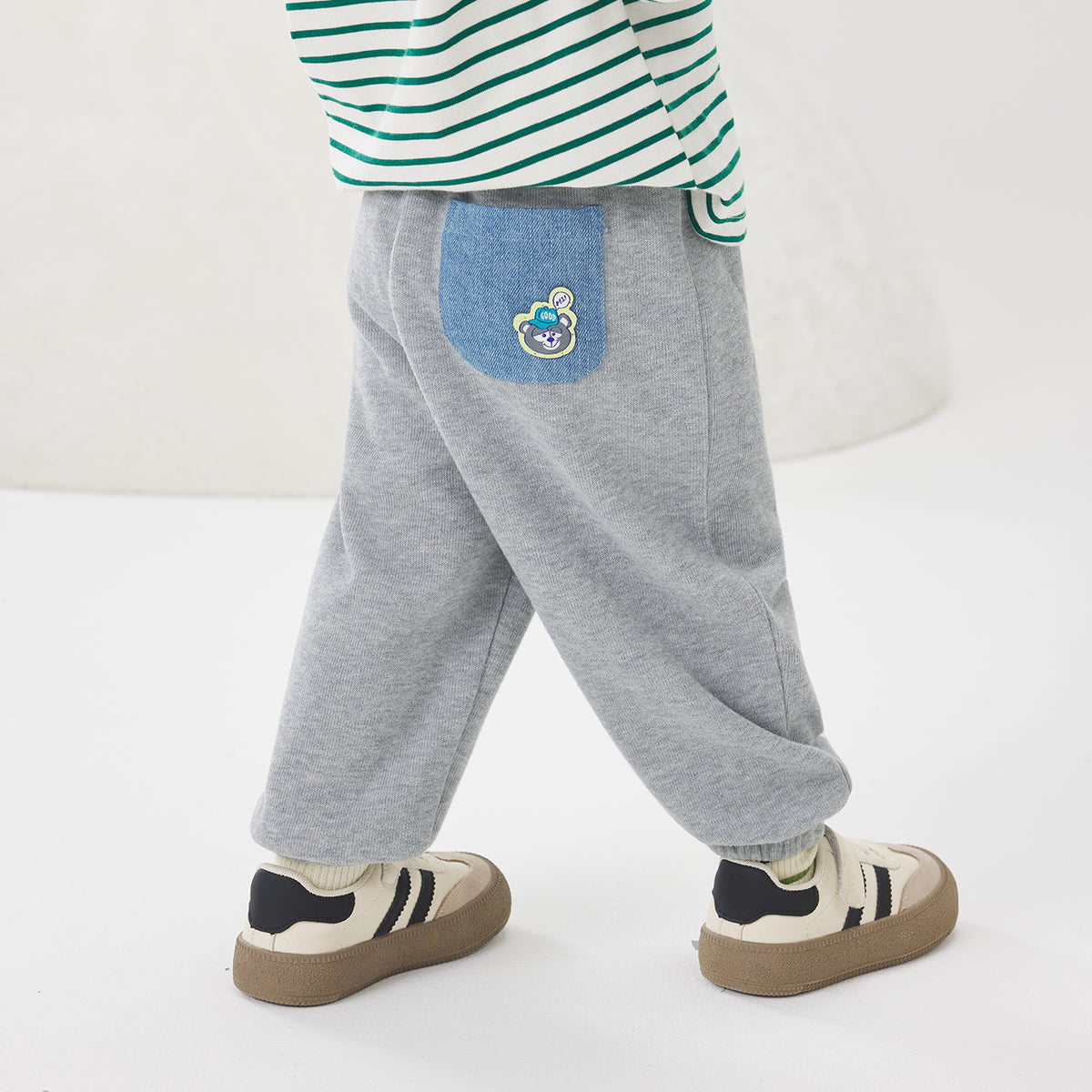 Contrast Pocket Casual Pants